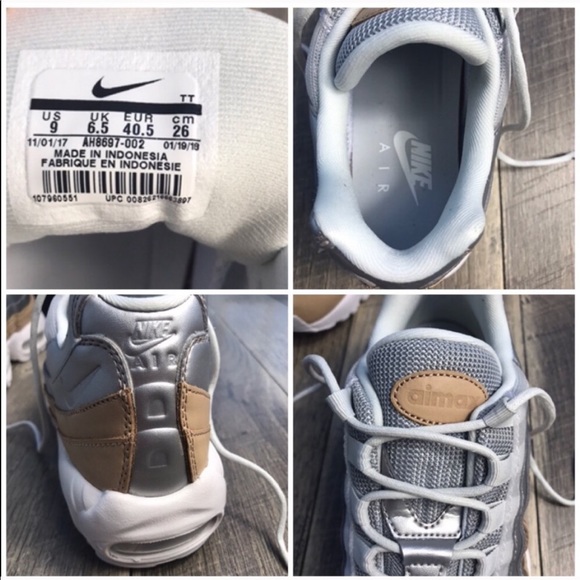 Nike Air Max 95 SE PRM Pure Platinum W AUTHENTIC - Picture 8 of 8